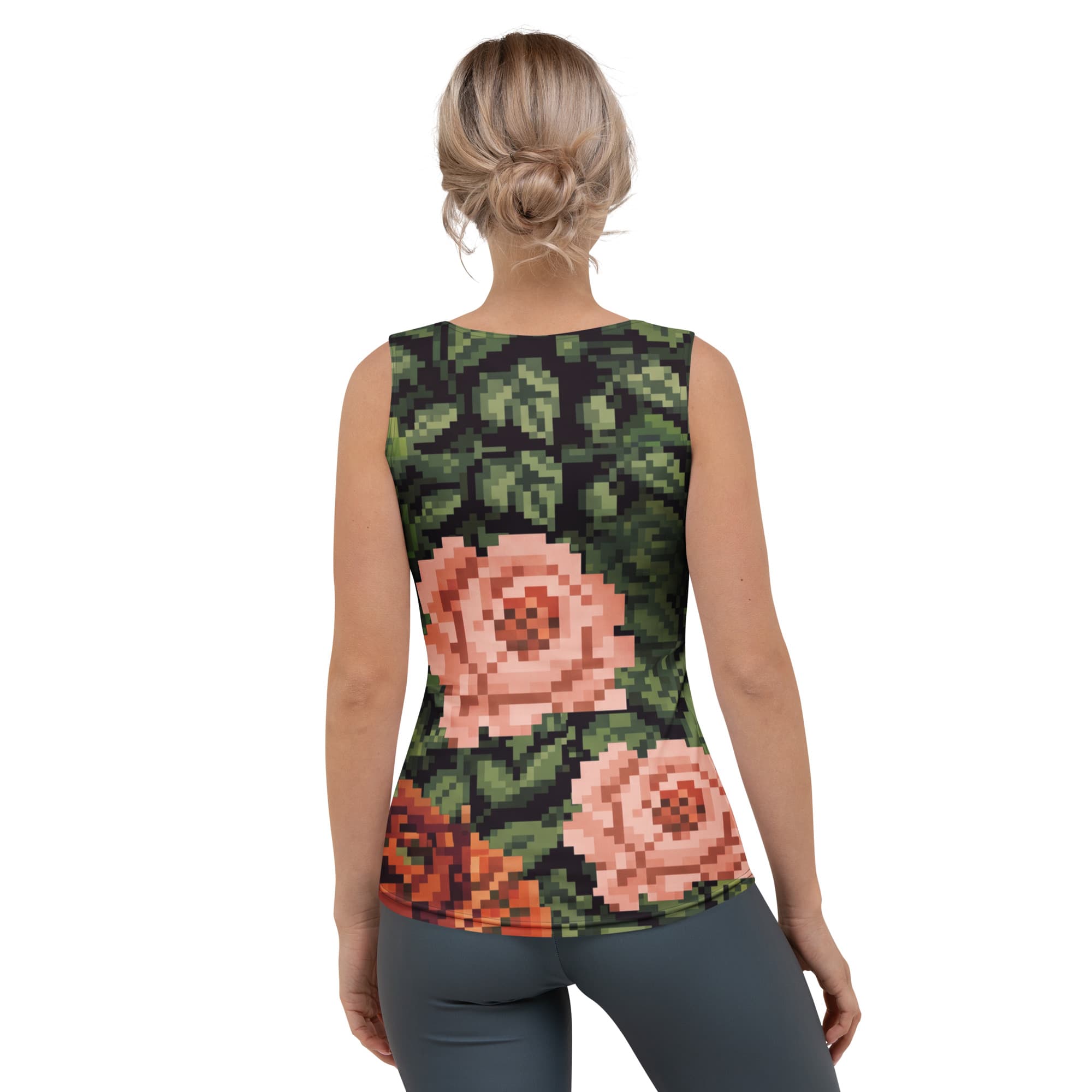 Pixel Floral Tank Top