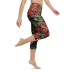 Pixel Floral Yoga Capris
