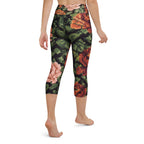 Pixel Floral Yoga Capris