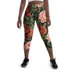 Pixel Floral Yoga Capris