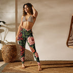 Pixel Floral Yoga Leggings