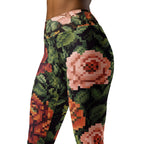 Pixel Floral Yoga Leggings