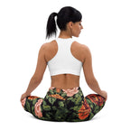 Pixel Floral Yoga Leggings