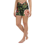 Pixel Floral Yoga Shorts