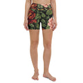 Pixel Floral Yoga Shorts