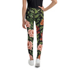 Pixel Floral Youth Leggings