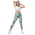 Polka Dot Floral Leggings With Pockets