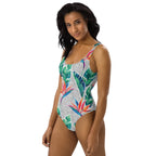 Polka Dot Floral One-Piece Swimsuit