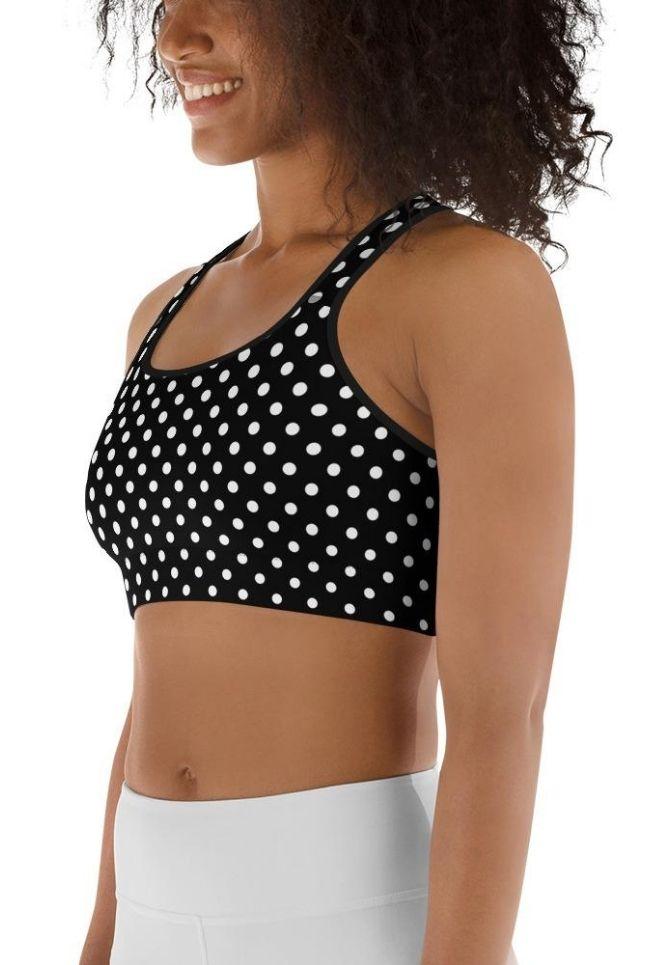 Polka Dot Optical Sports Bra