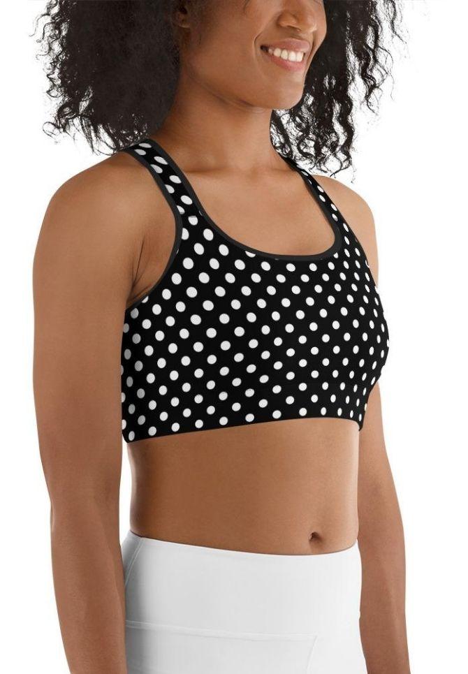 Polka Dot Optical Sports Bra