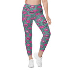 Pop Art Lips Leggings With Pockets