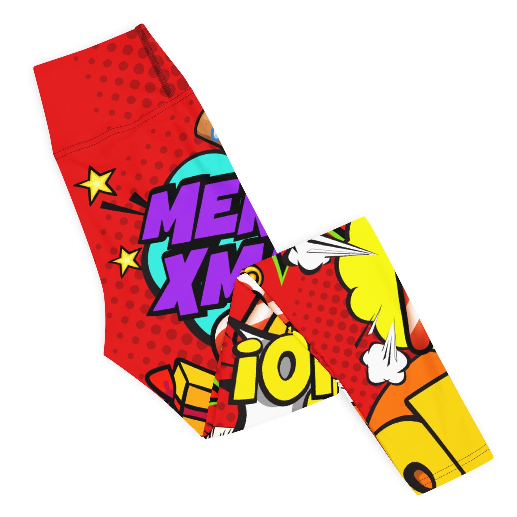 Pop Art Santa Christmas Yoga Leggings