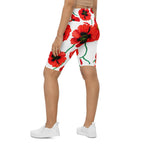 Poppy Print Biker Shorts