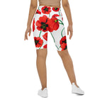 Poppy Print Biker Shorts