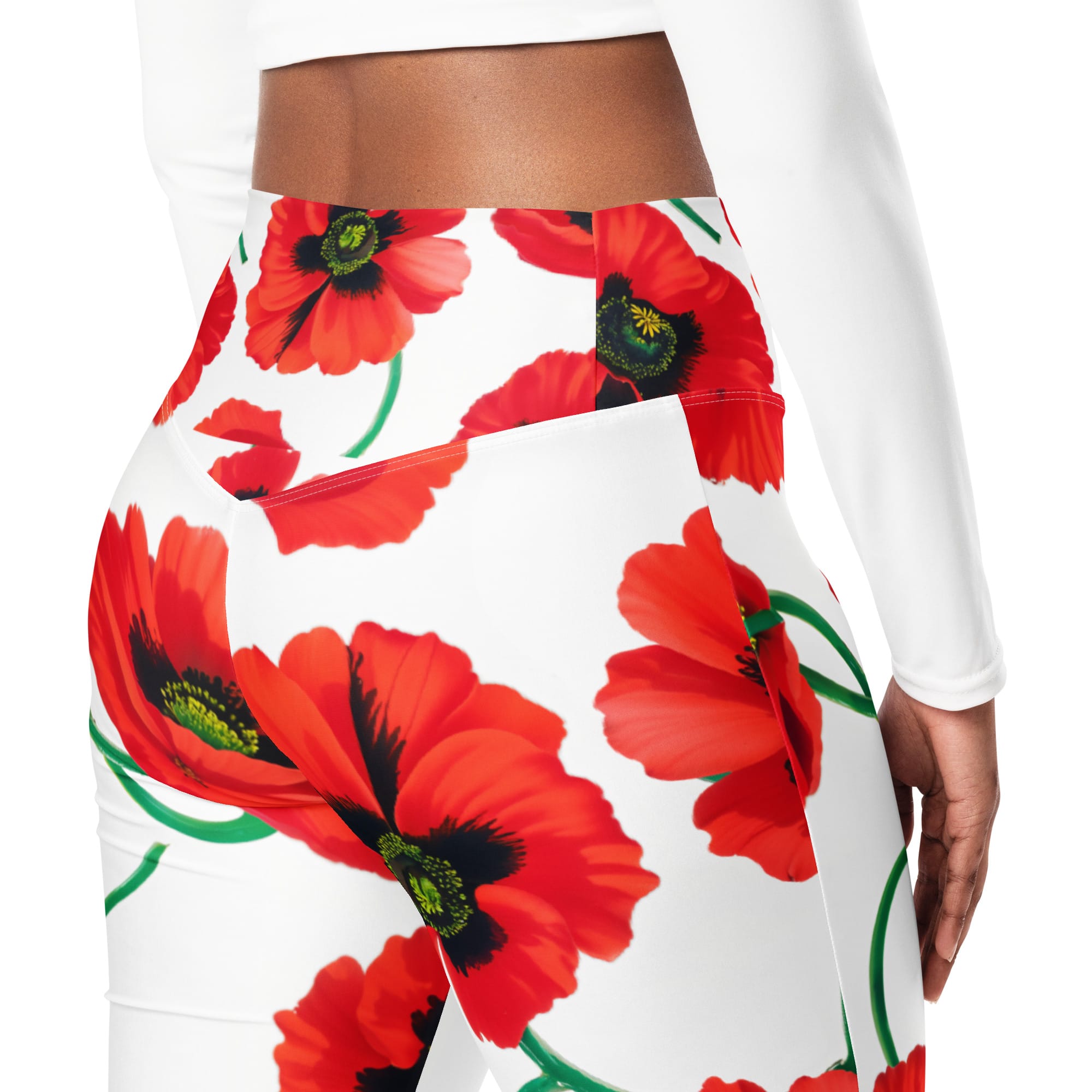 Poppy Print Flare Leggings