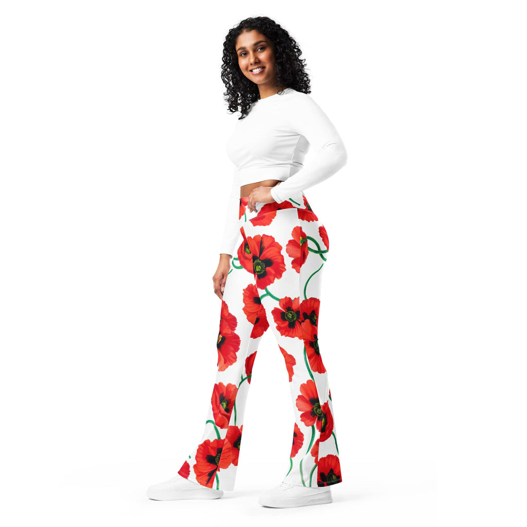 Poppy Print Flare Leggings