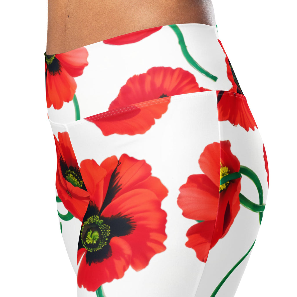 Poppy Print Flare Leggings