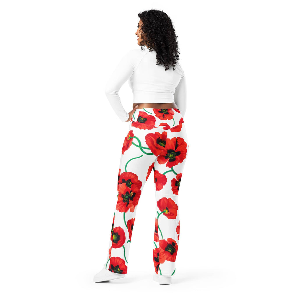 Poppy Print Flare Leggings