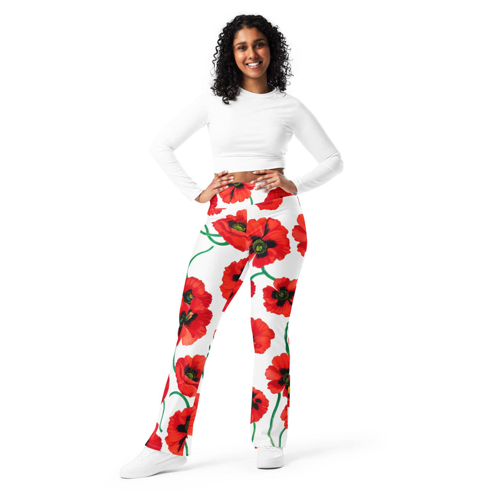 Poppy Print Flare Leggings