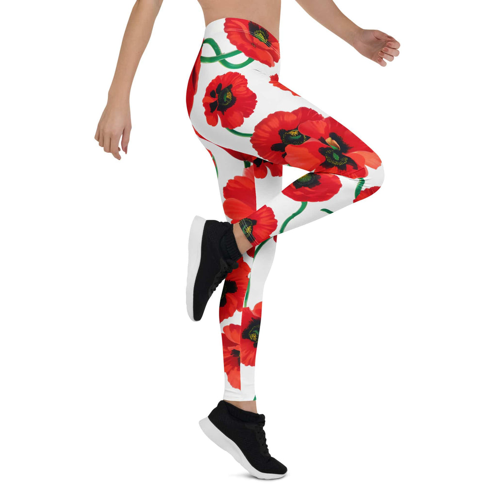 Poppy Print Leggings