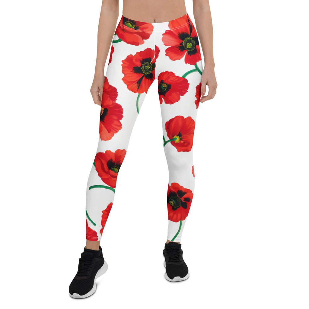 Poppy Print Leggings