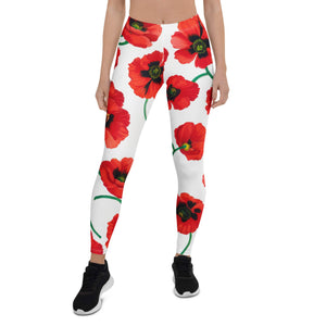 Poppy Print Leggings