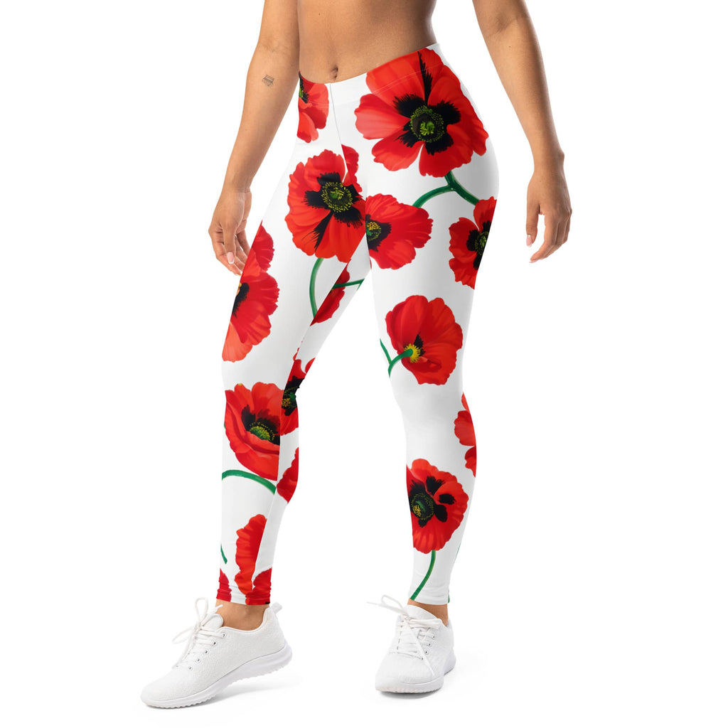Poppy Print Leggings