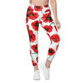 Poppy Print Leggings With Pockets