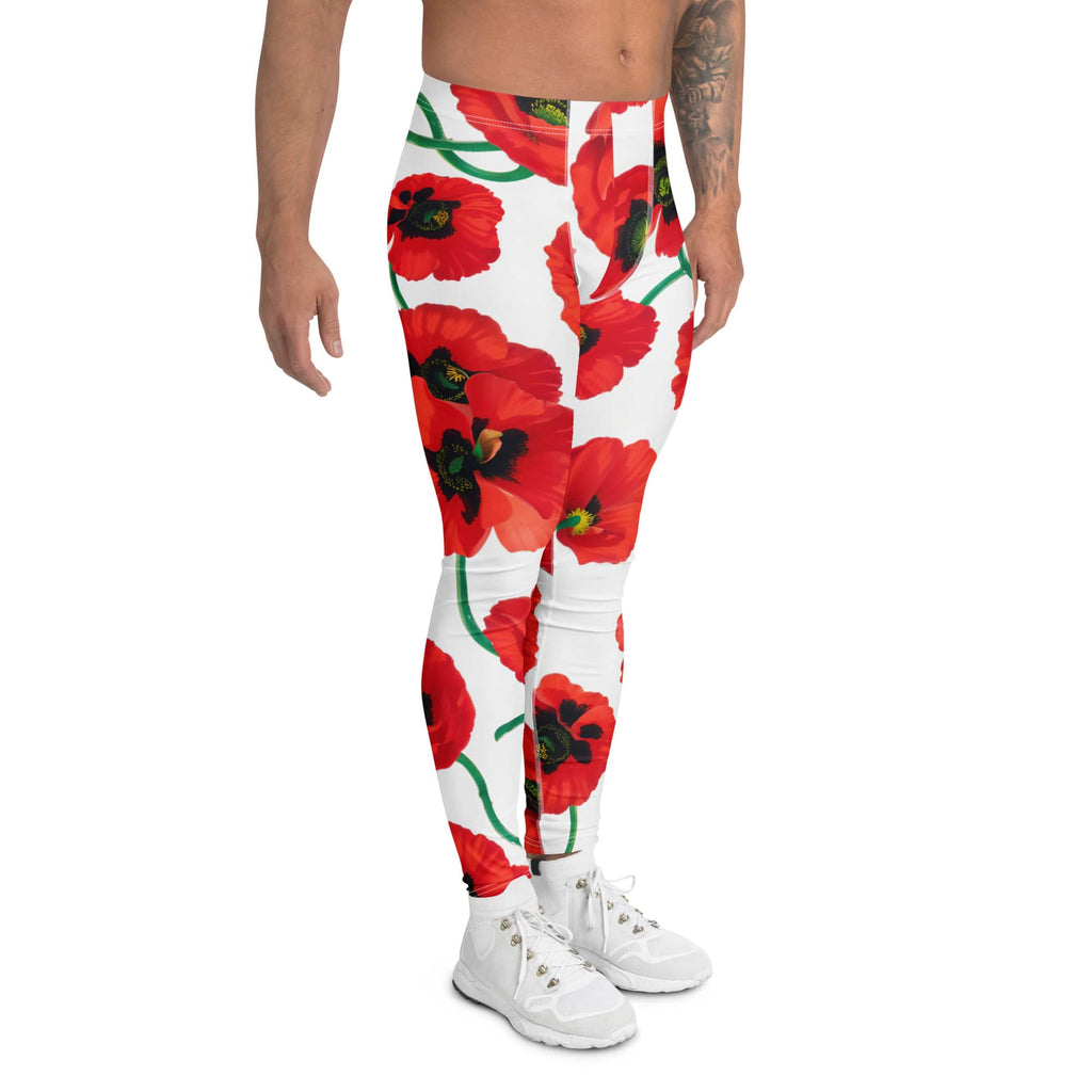 Poppy Print Men's Leggings