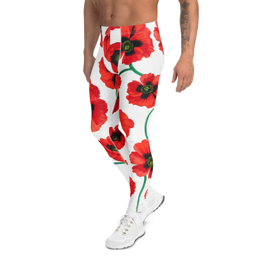 Poppy Print Men's Leggings