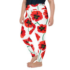 Poppy Print Plus Size Leggings