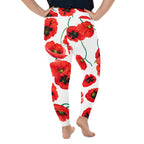 Poppy Print Plus Size Leggings