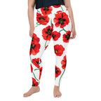 Poppy Print Plus Size Leggings