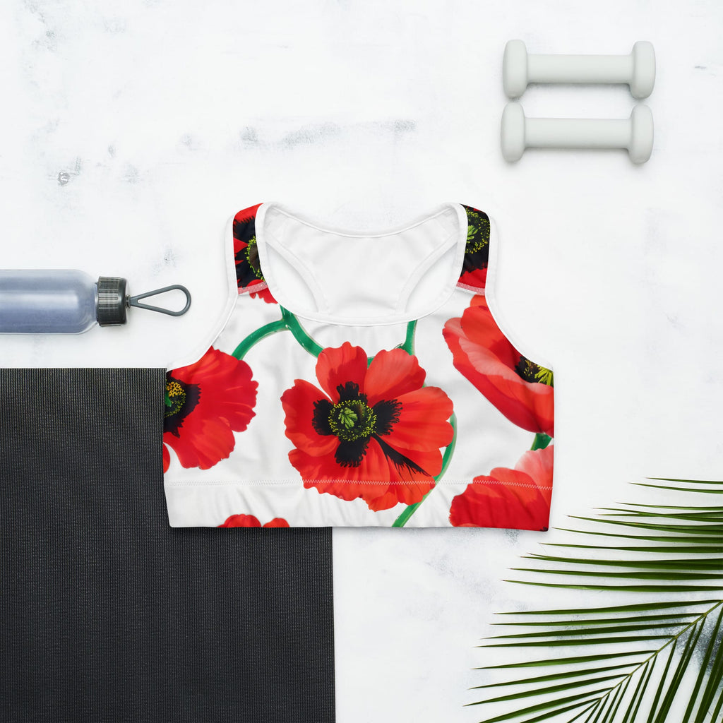 Poppy Print Sports Bra