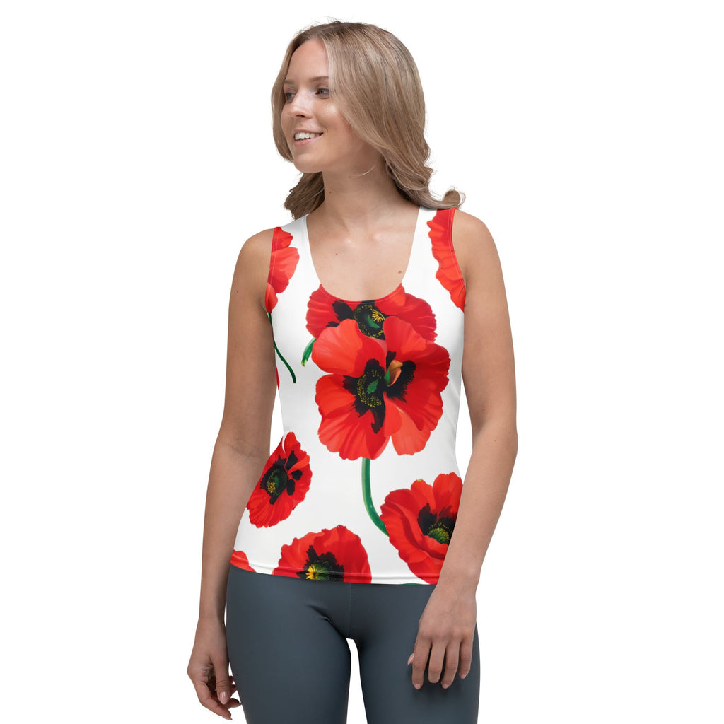 Poppy Print Tank Top