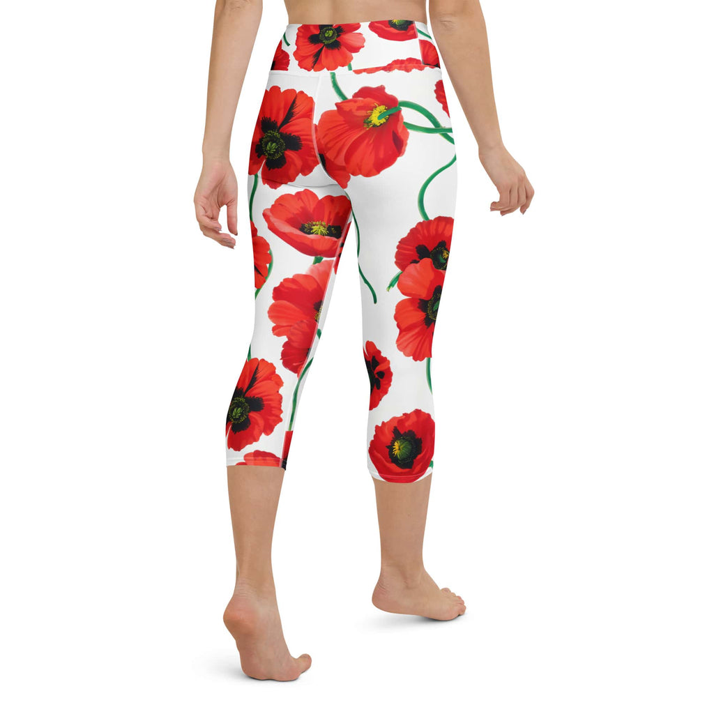 Poppy Print Yoga Capris
