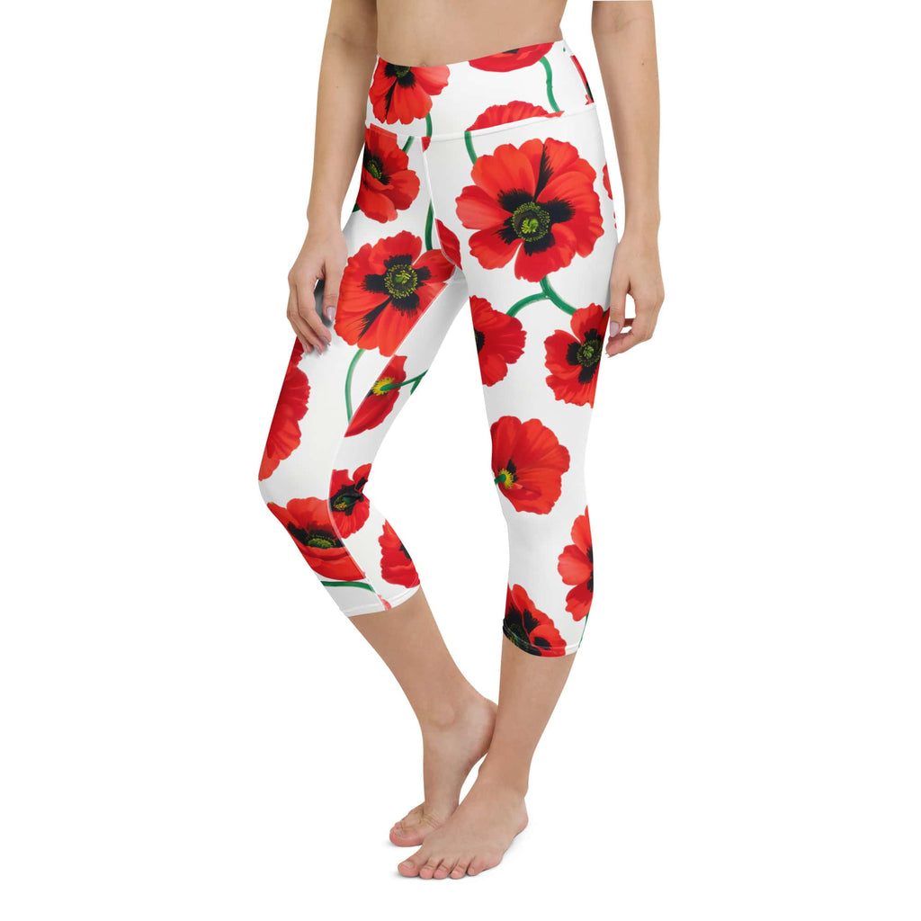 Poppy Print Yoga Capris