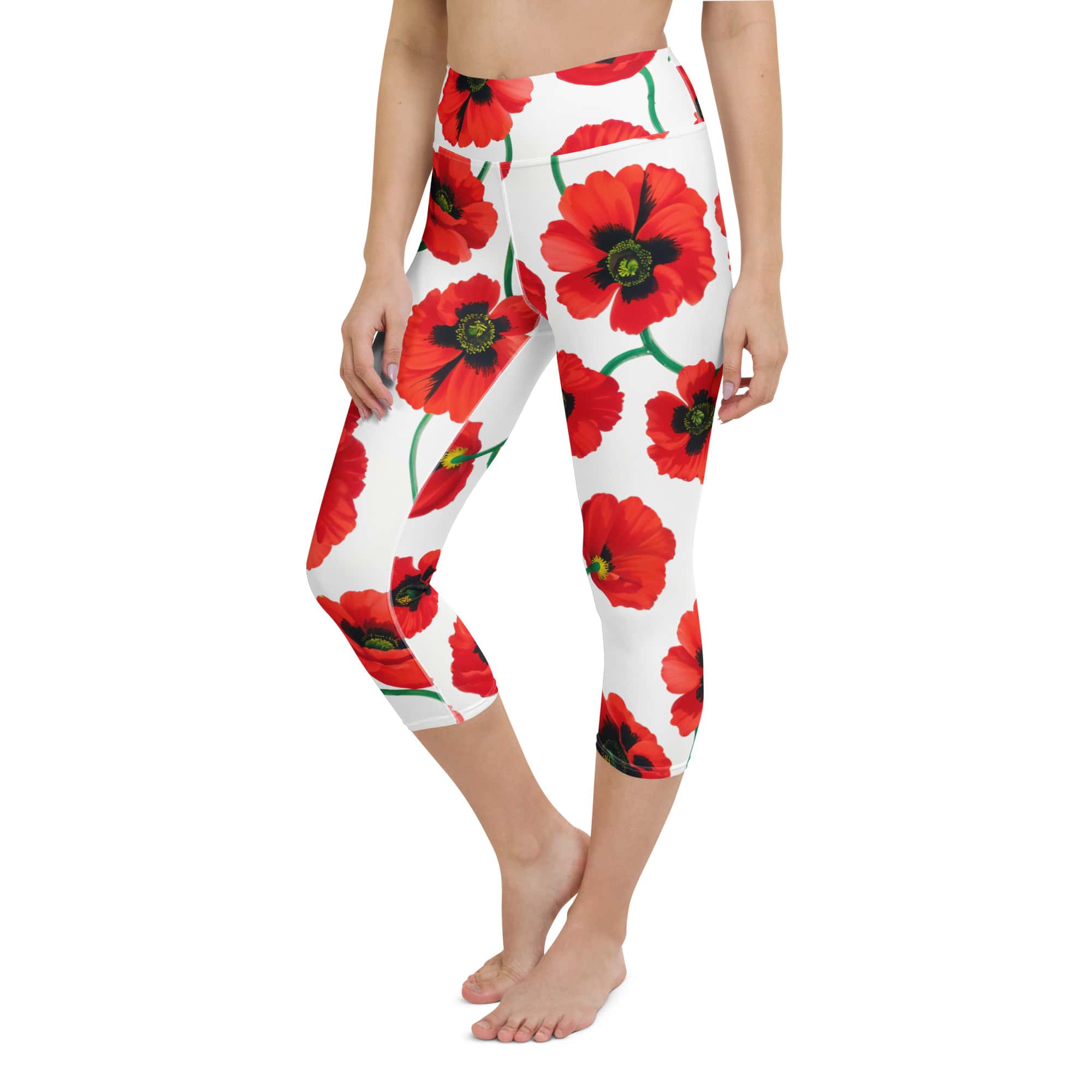 Poppy Print Yoga Capris