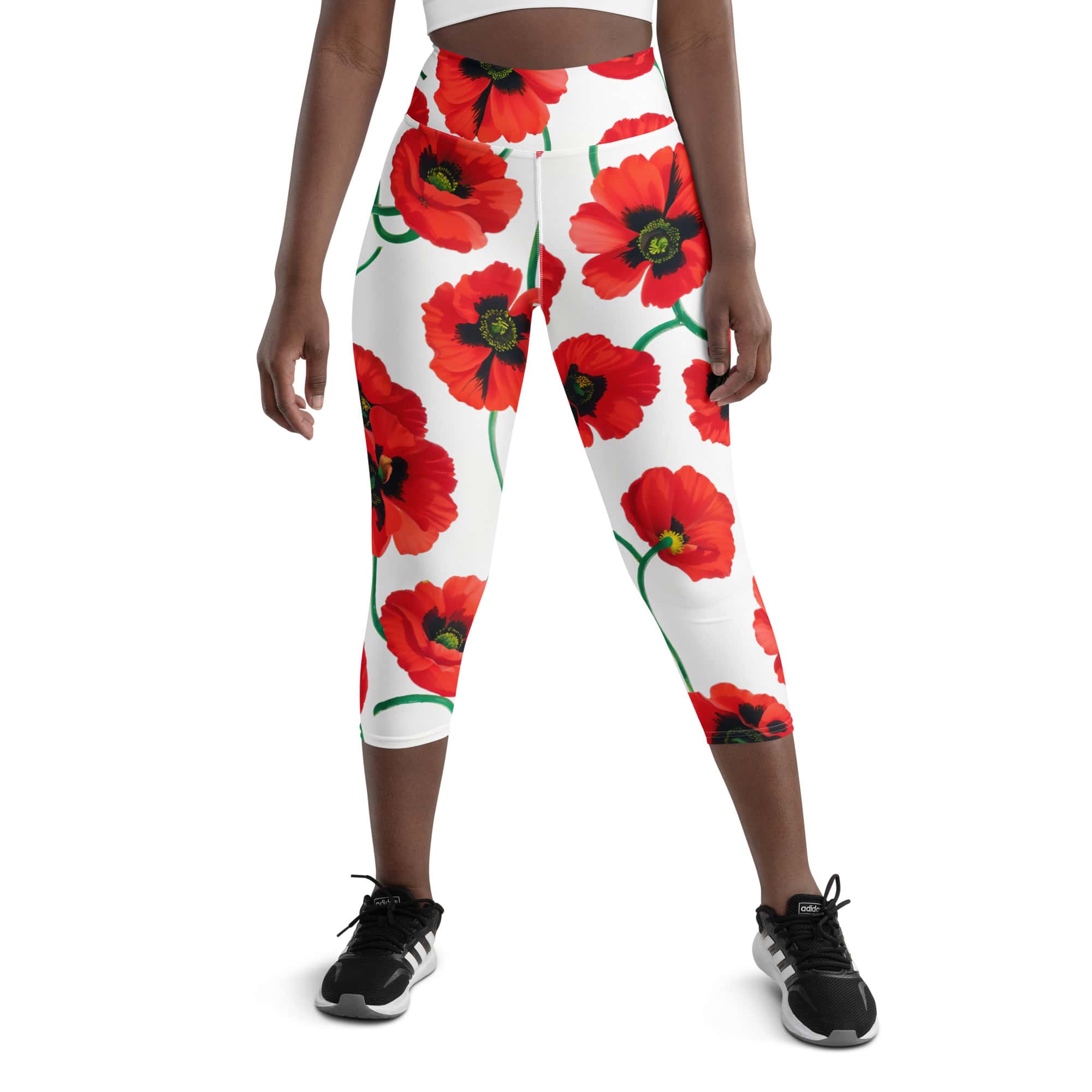 Poppy Print Yoga Capris