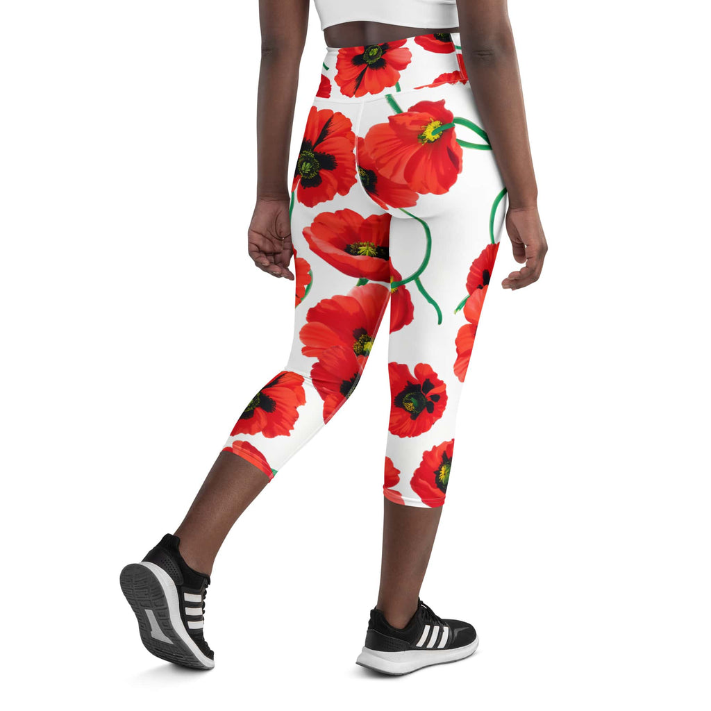 Poppy Print Yoga Capris