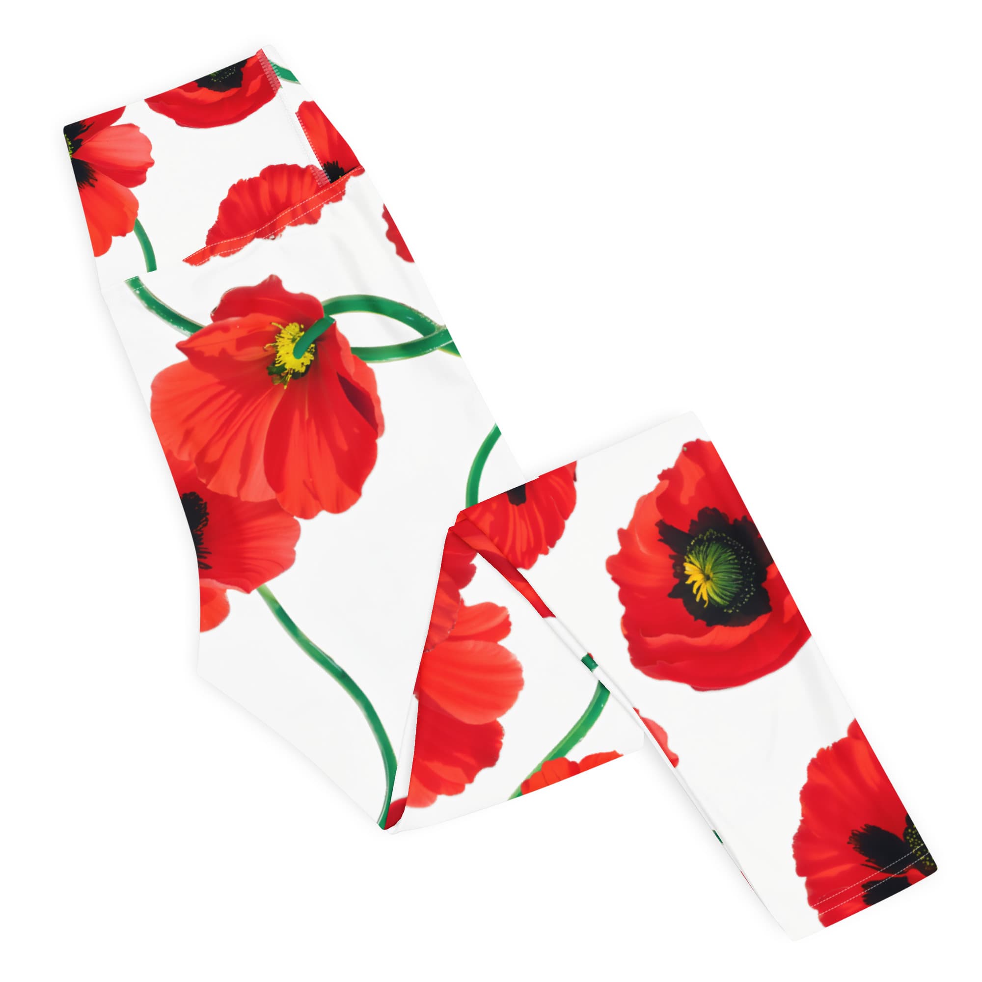 Poppy Print Yoga Leggings