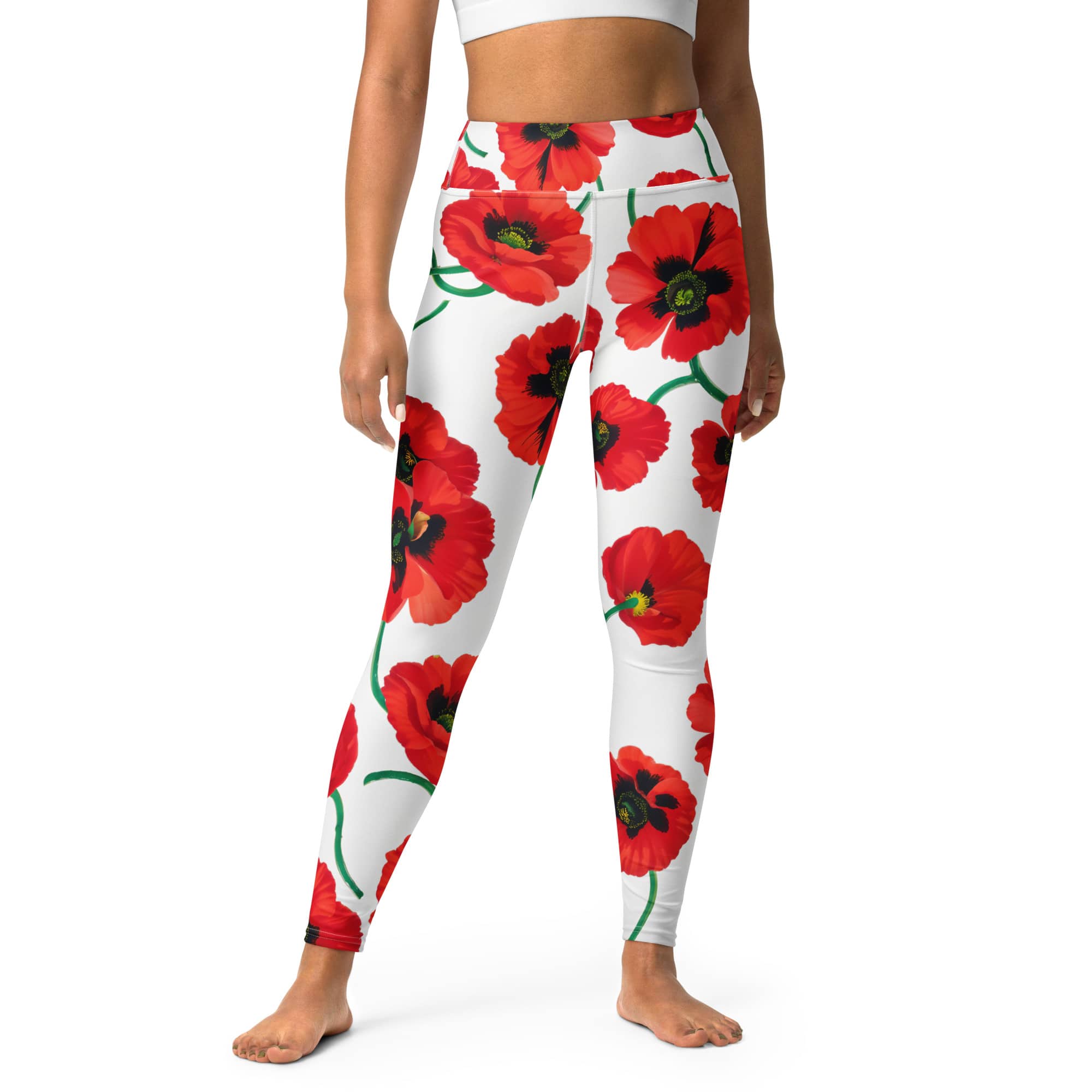 Poppy Print Yoga Leggings