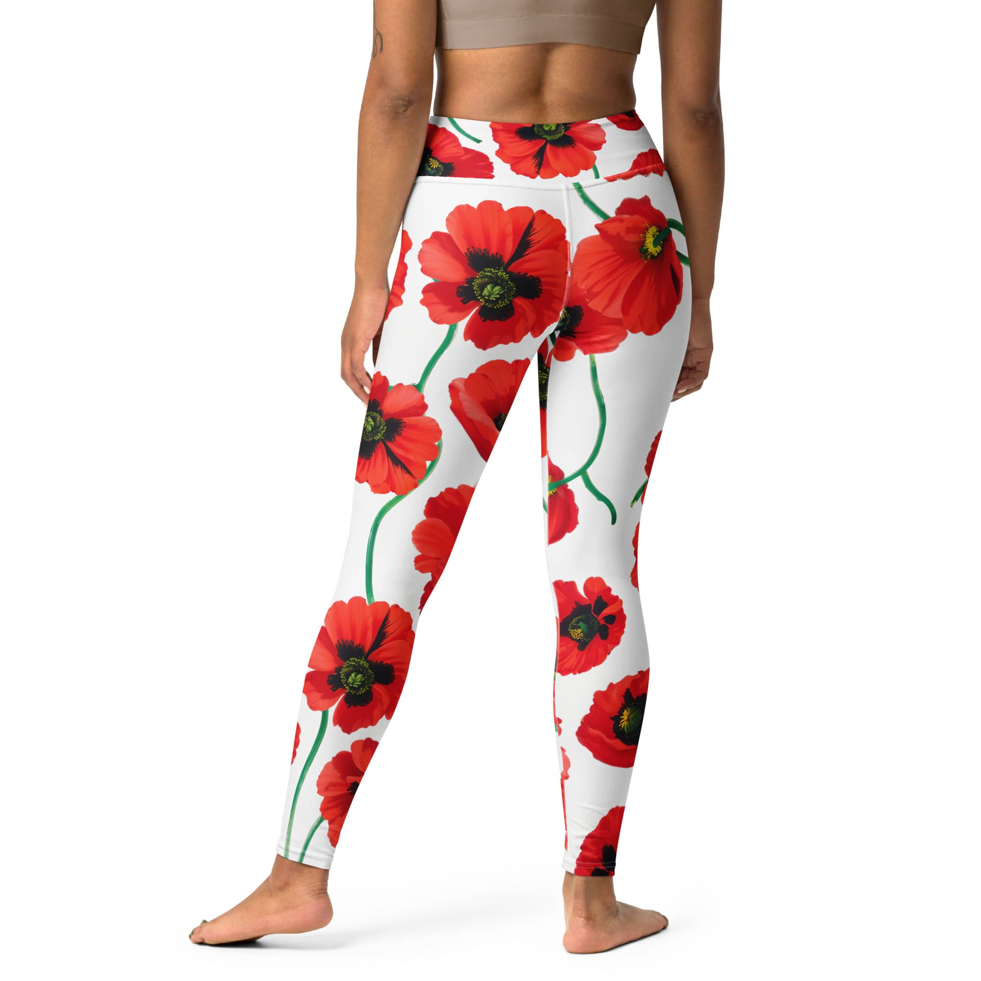 Poppy Print Yoga Leggings