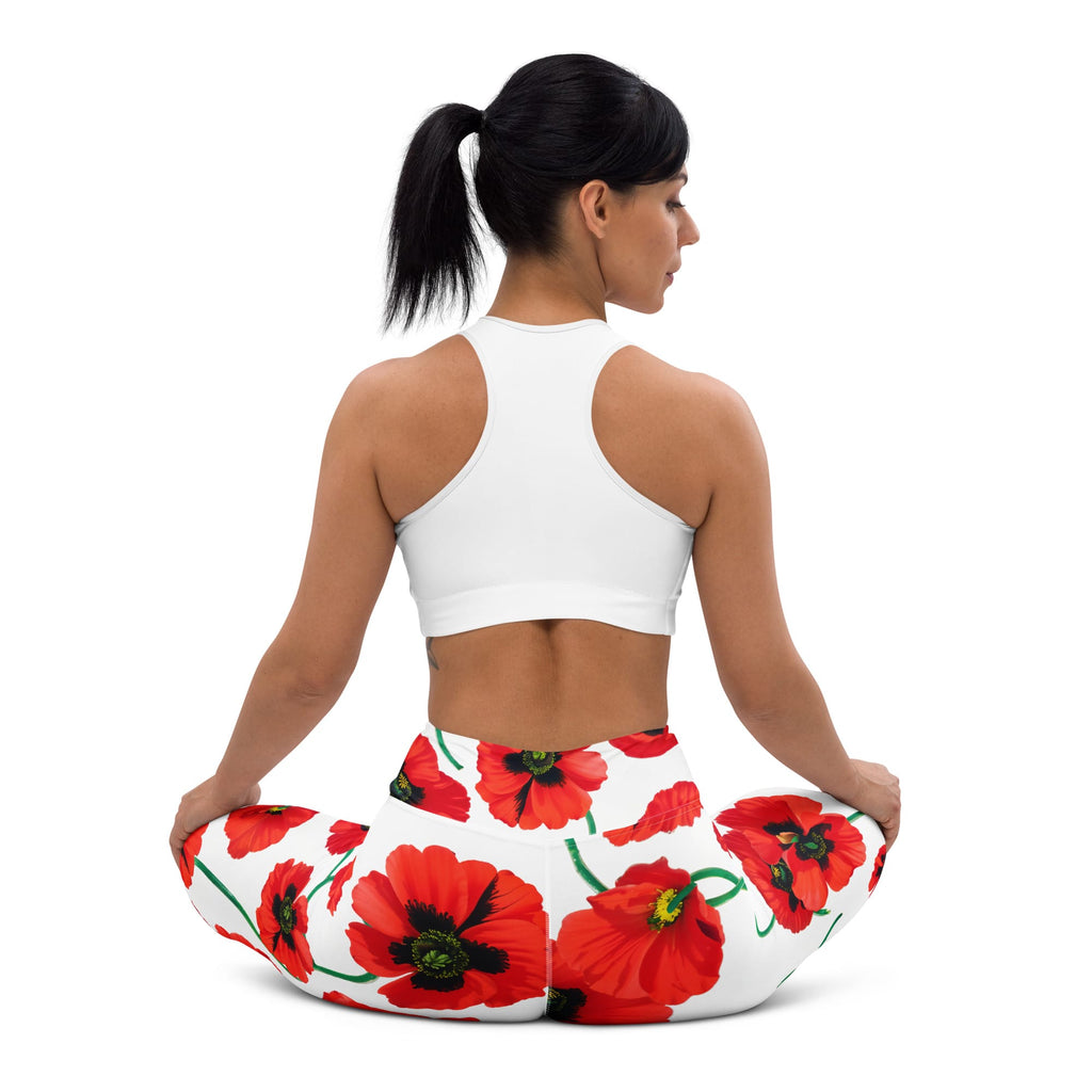 Poppy Print Yoga Leggings