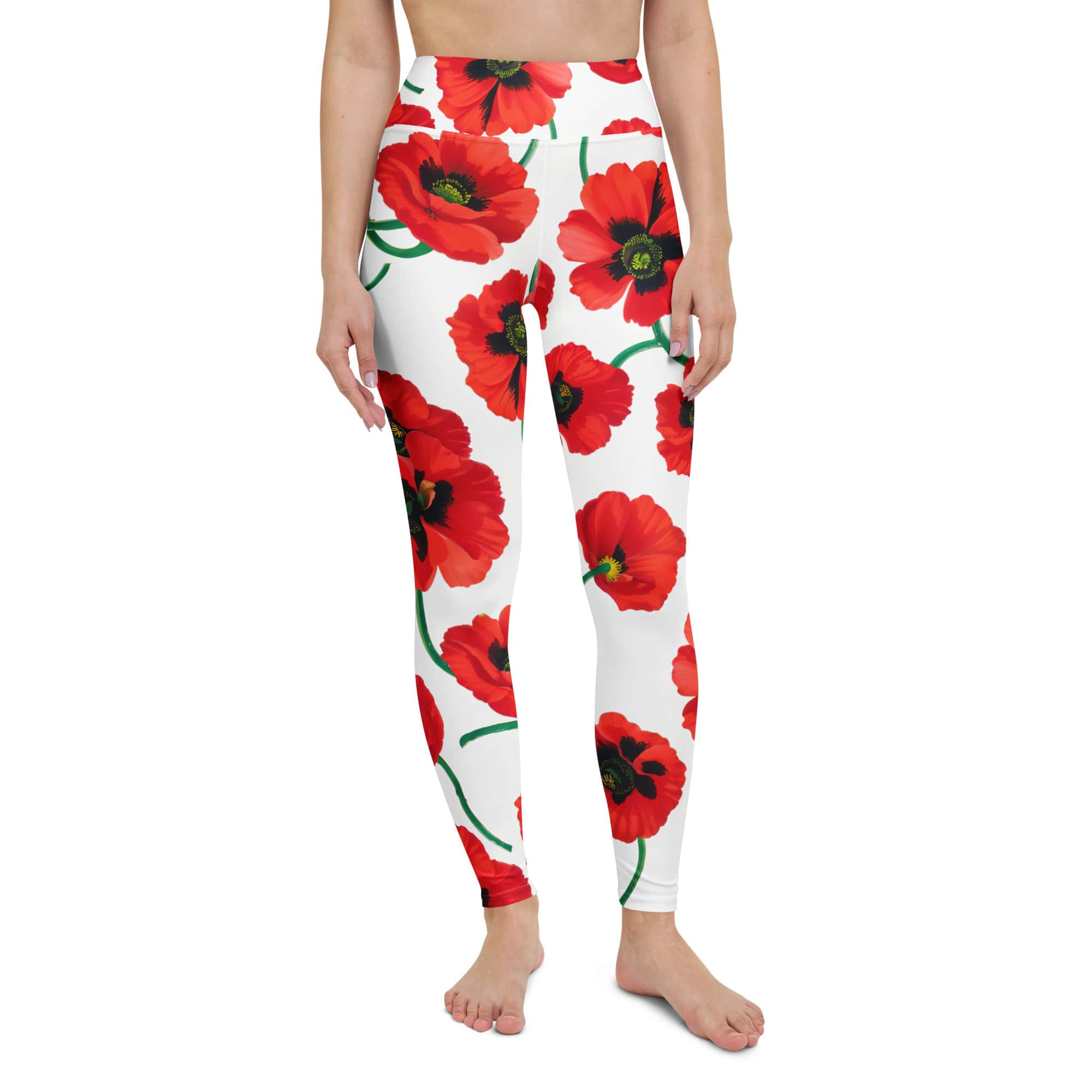 Poppy Print Yoga Leggings