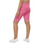 Power Pink Houndstooth Biker Shorts