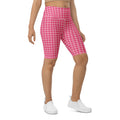 Power Pink Houndstooth Biker Shorts