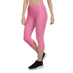 Power Pink Houndstooth Capris