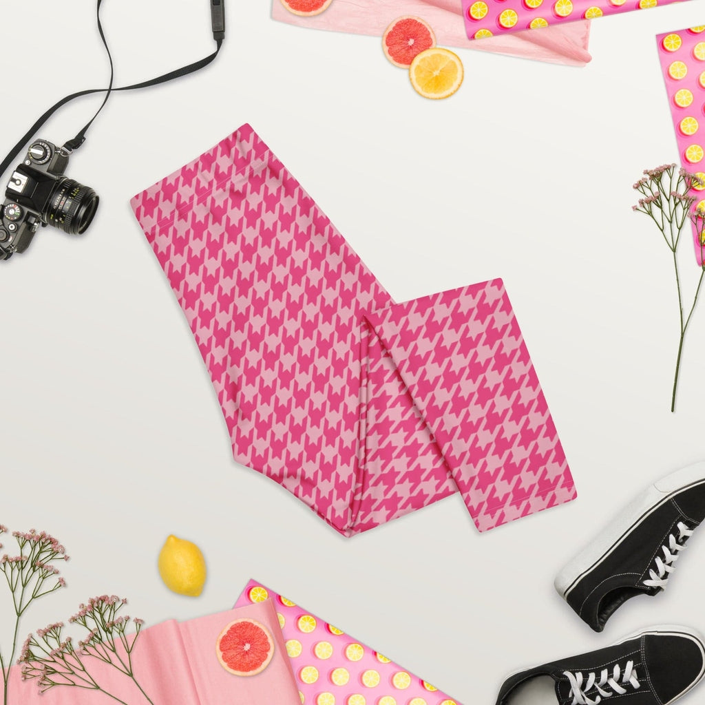 Power Pink Houndstooth Capris