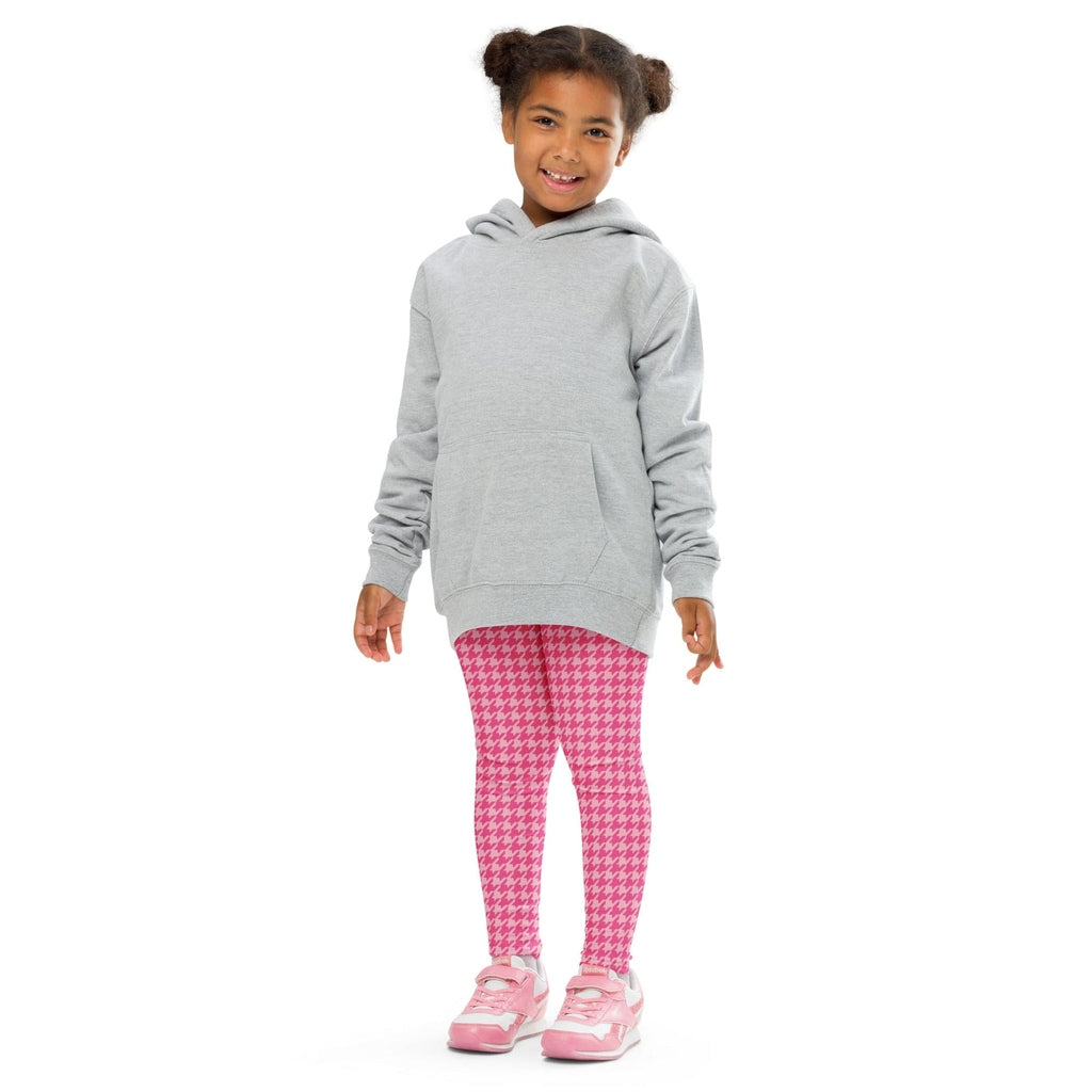 Power Pink Houndstooth Kid's Leggings